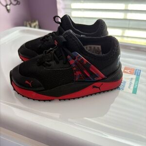 Puma Kids Black and Red Sneakers